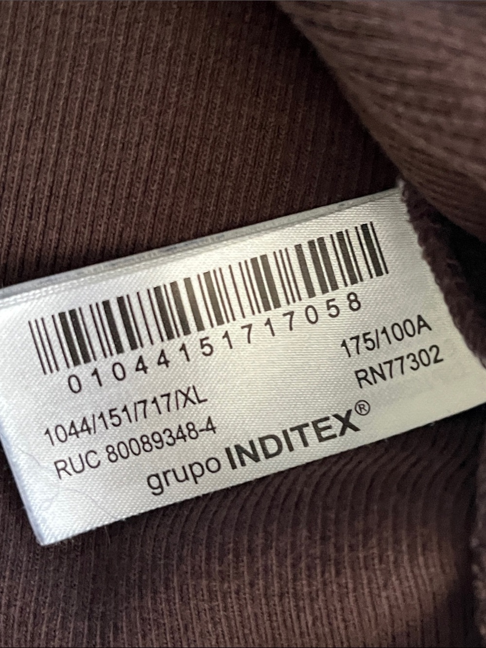 Zara Dark Brown Long Sleeve Boatneck Top -XL - Picture 3 of 3